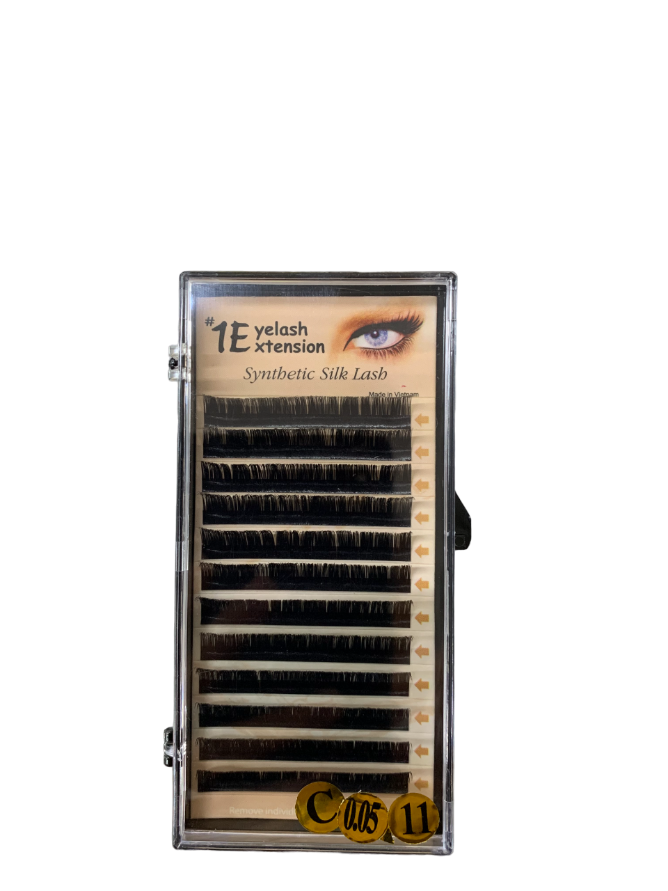 1E Eyelash Extension Synthetic Silk Lash C-0.05-11